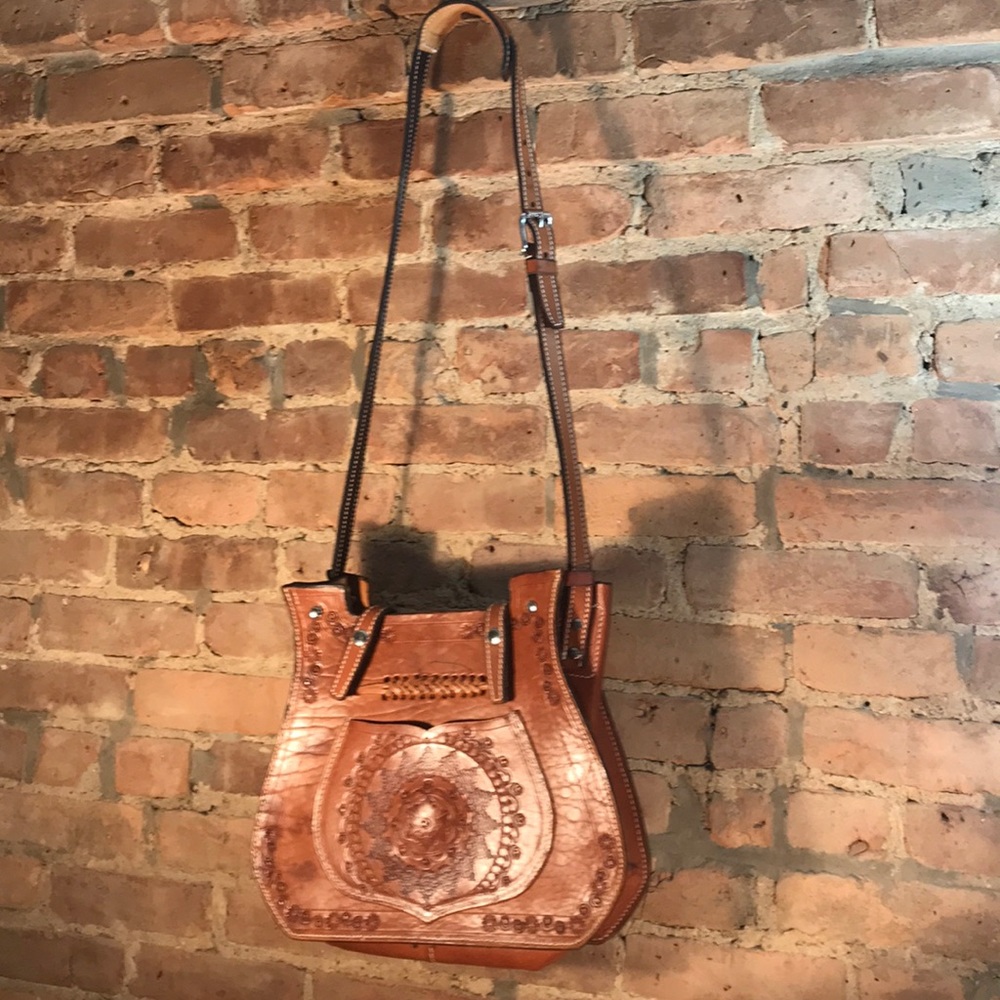 Cross Body Bohemian Leather Bag - From Argentina!